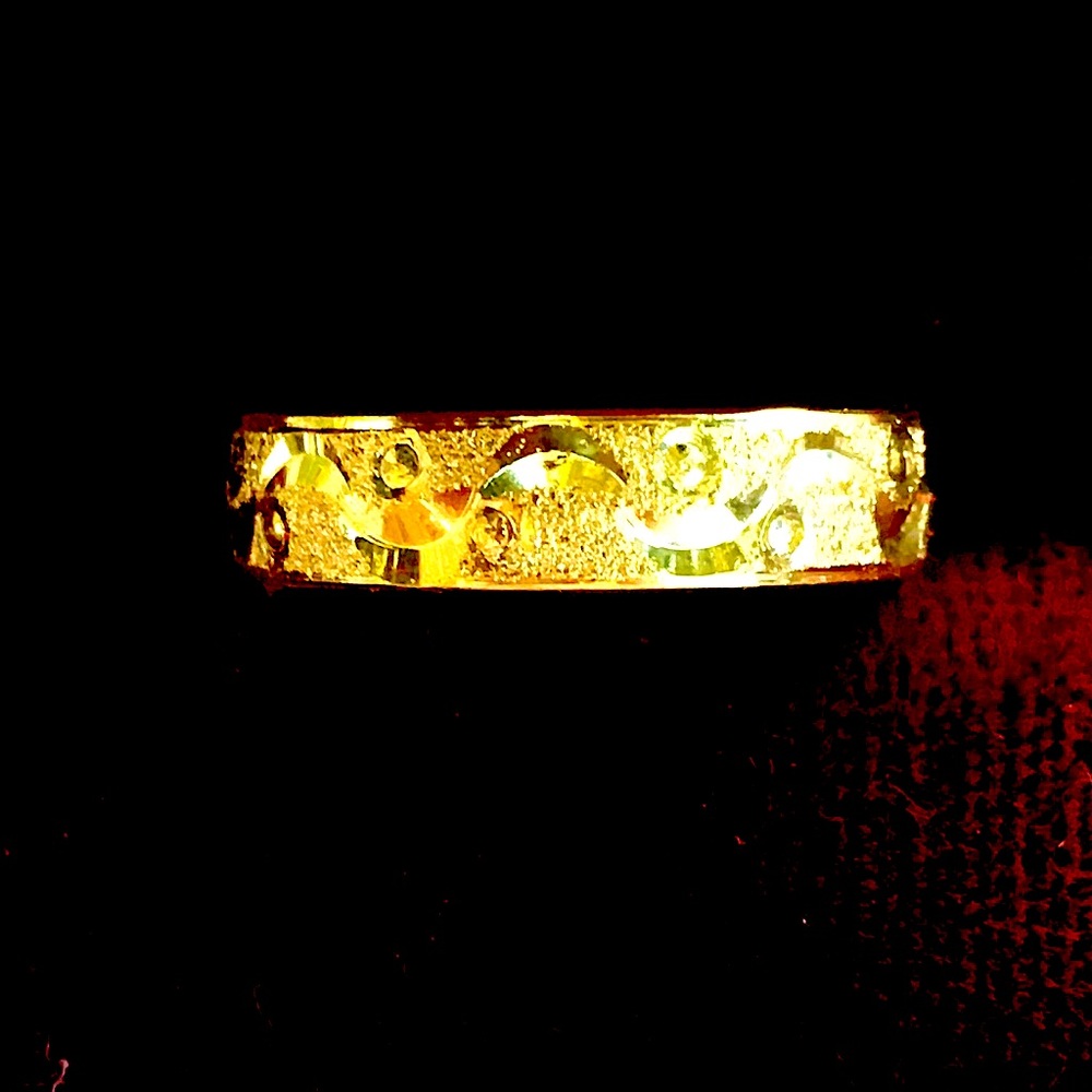 22kt gold overlay midcentury pinkie ring